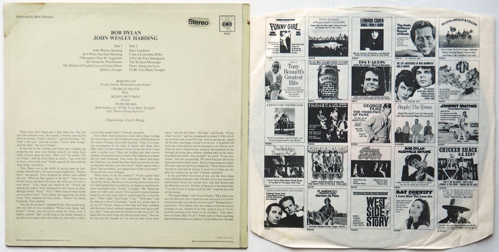 Bob Dylan / John Wesley Harding (UK Early Issue)の画像