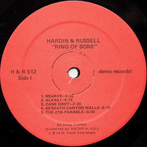 Hardin & Russell / Ring Of Bone β