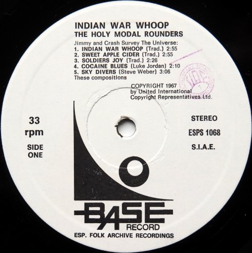 Holy Modal Rounders / Indian War Whoop (Italy Reissue In Shrink)β