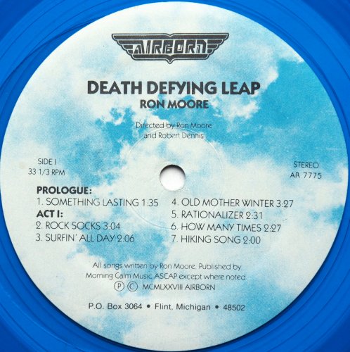 Ron Moore / Death Defying Leap (Blue Vinyl w/Poster Lyrics Sheet)β
