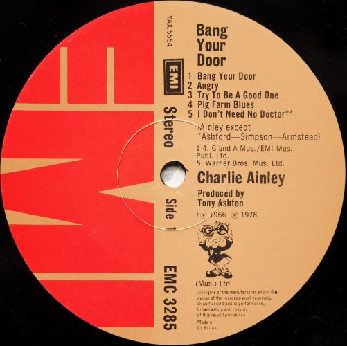Charlie Ainley / Bang Your Door (UK Matrix-1)の画像