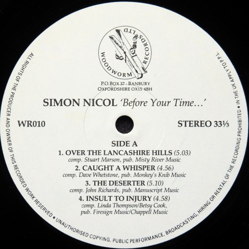 Simon Nicol / Before Your Time... β