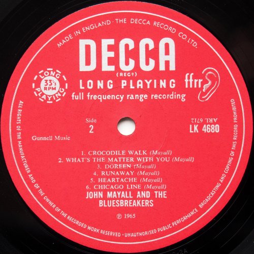 John Mayall And The Blues Breakers / John Mayall Plays John Mayall (UK Open Decca Mono)の画像