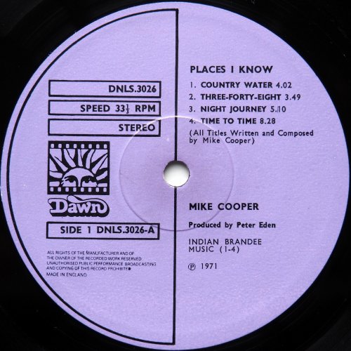 Mike Cooper (With The Machine Gun Co. And Michael Gibbs) / Places I Knowβ