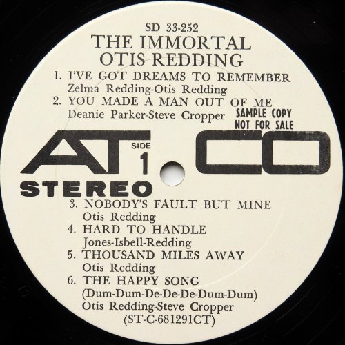 Otis Redding / The Immortal Otis Redding (US Rare White Label Promo)β