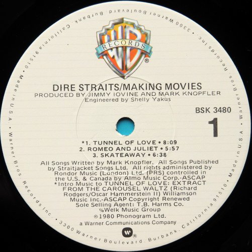 Dire Straits / Making MoviesUS Early Issue STERLING)β