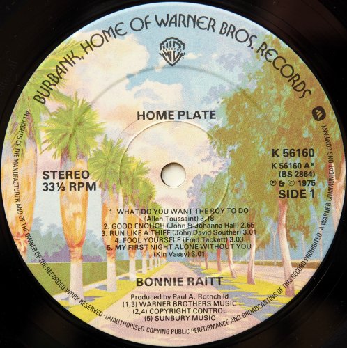 Bonnie Raitt / Home Plate (UK Matrix-1)の画像