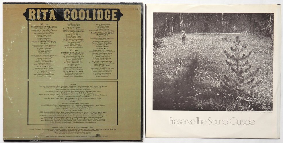 Rita Coolidge / Rita Coolidge (US Early Issue In Shrink)β