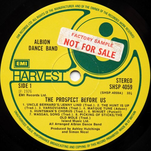 Albion Dance Band / The Prospect Before Us (UK)の画像