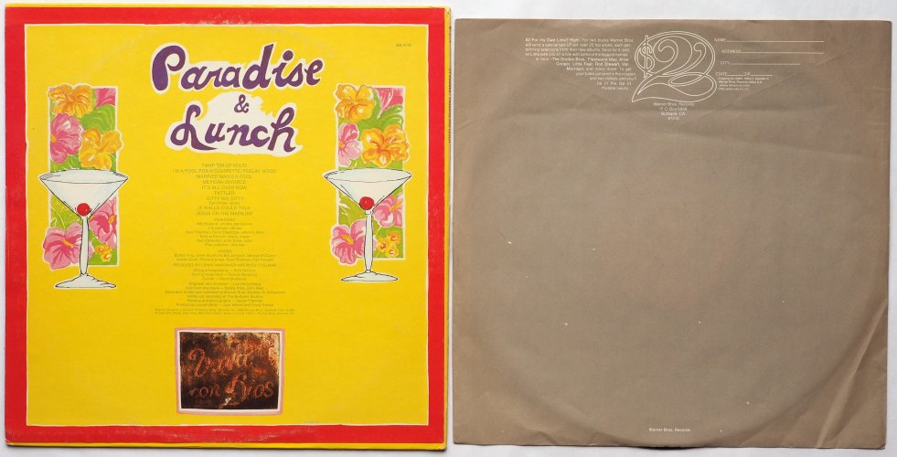 Ry Cooder / Paradise And Lunch (2nd Issue)β