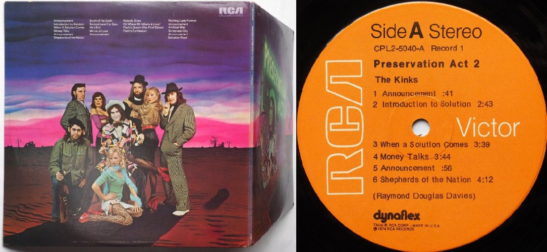 Kinks / Preservation Act 2 (US Early Issue)β