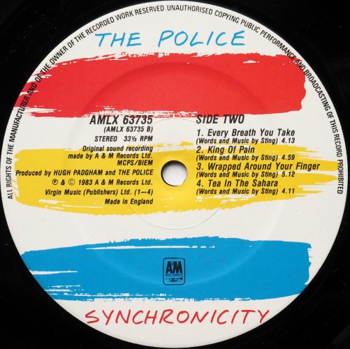 Police / Synchronicity (UK Early Issue)の画像