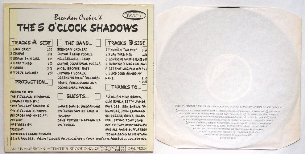 Brendan Croker & The 5 O'Clock Shadows / A Close Shaveβ