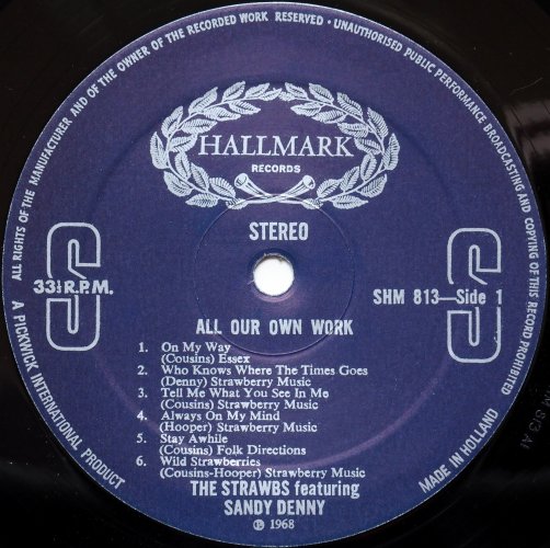 Sandy Denny And The Strawbs / All Our Own Work (UK Matrix-1)β