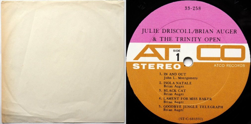 Brian Auger, Julie Driscoll & The Trinity / Open (US Early Issue)の画像