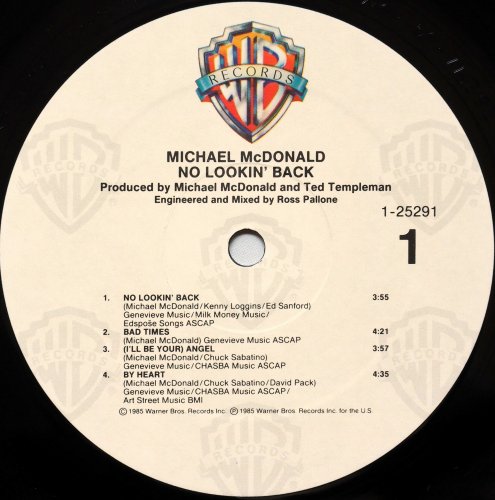 Michael McDonald / No Lookin' Back (MASTERDISK, SLM)β