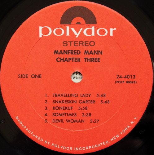 Manfred Mann Chapter Three / Manfred Mann Chapter Three (US Early Issue)β
