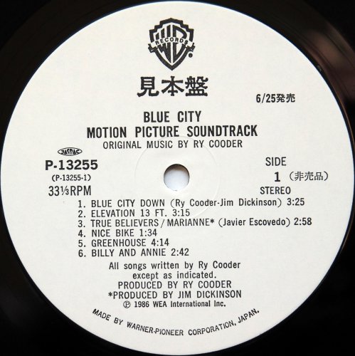 Ry Cooder / Blue City - Motion Picture Soundtrack ( ٥븫)β