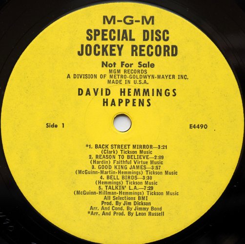 David Hemmings / Happens (Rare Promo Mono!!)β