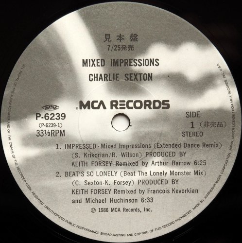 Charlie Sexton / Mixed Impressions (Mini LP Ÿ )β