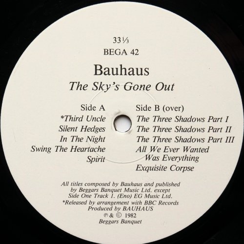 Bauhaus / The Sky's Gone Out (UK)β