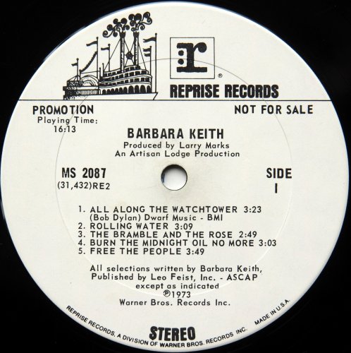 Barbara Keith / Barbara Keith (White Label Promo)β