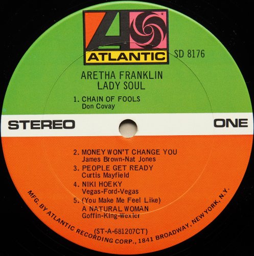 Aretha Franklin / Lady Soul (US 2nd Issue)β