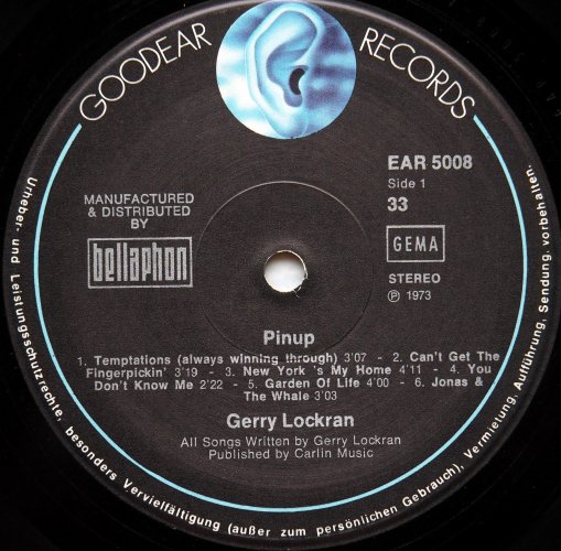 Gerry Lockran / Pinup (Rags To Gladrags, Germany Original)β