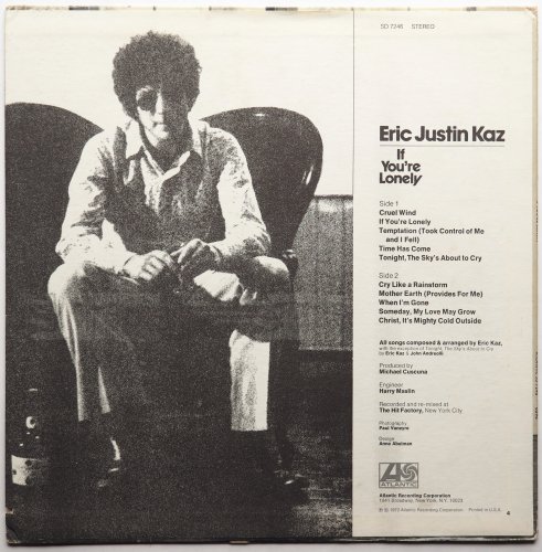 Eric Justin Kaz / If You're Lonely (US)β