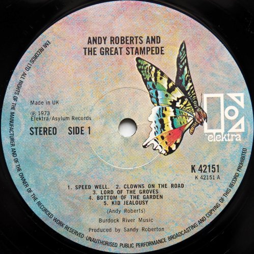 Andy Roberts And The Great Stampede / Andy Roberts And The Great Stampede (UK Matrix-1)β