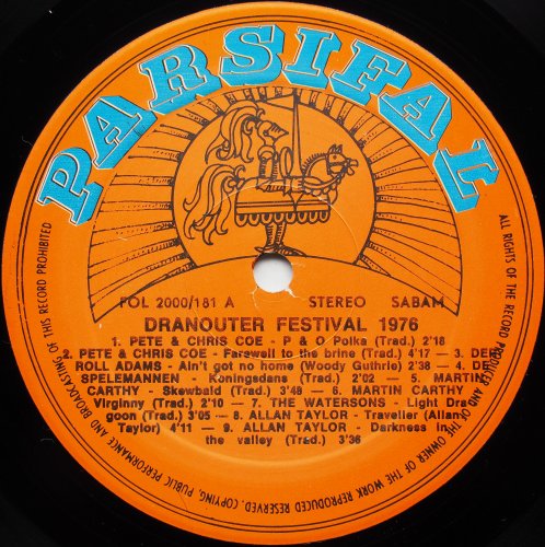 V.A. (Martin Carthy, Pete And Chris Coe, Allan Taylor etc )/ Folkfestival '76 Dranouterβ