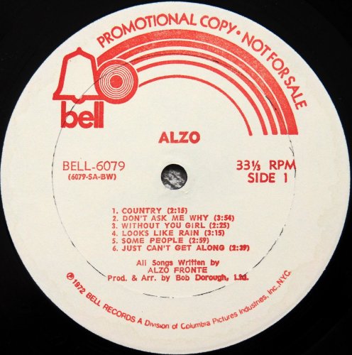 Alzo / Alzo (Looking For You) (Bell White Label Promo)β