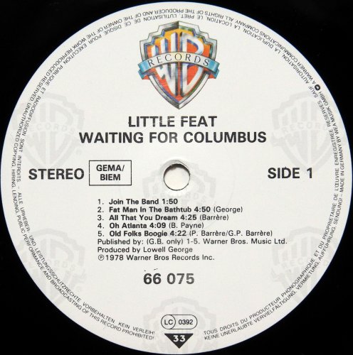 Little Feat / Waiting For Columbus (Euro)β