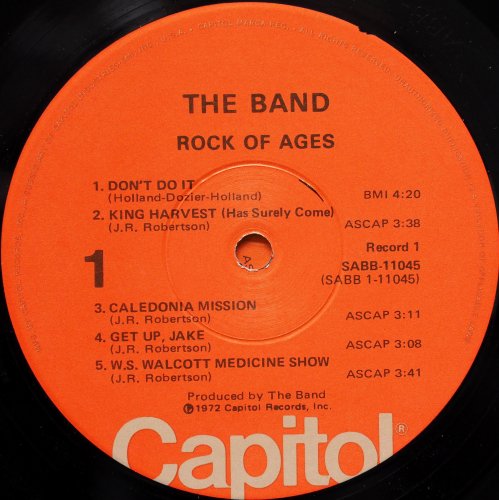 Band, The / Rock Of Ages (US Late 70s)β