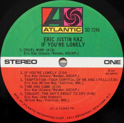 Eric Justin Kaz / If You're Lonely (US)β