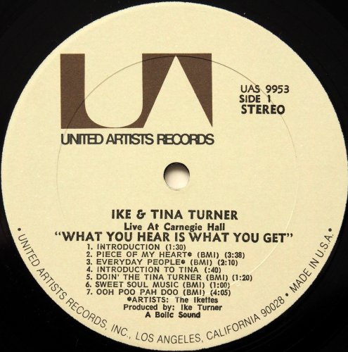 Ike & Tina Turner / What You Hear Is What You Get - Live At Carnegie Hallβ