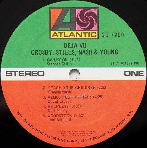 Crosby, Stills, Nash & Young / Deja Vu (US Early Issue Club Edition)β
