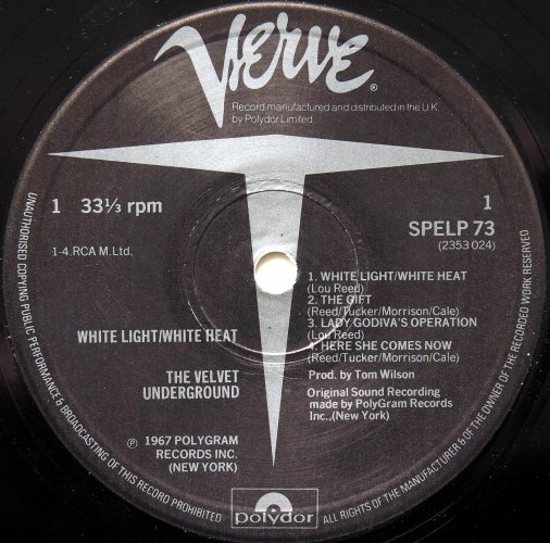 Velvet Underground / White Light/White Heat (UK Later)β