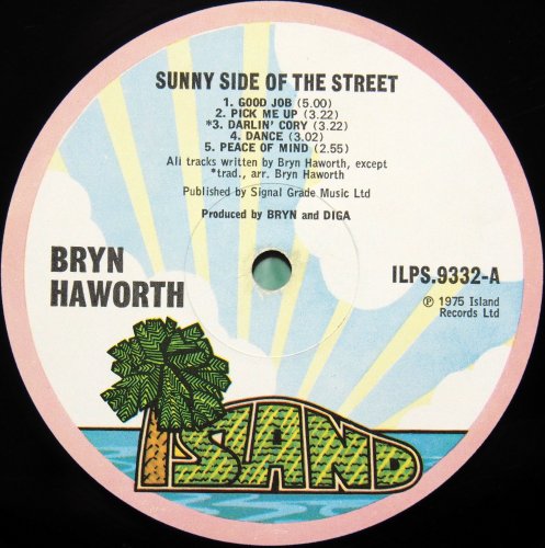 Bryn Haworth / Sunny Side Of The Street (UK Rare Pink Rim 1st Issue STERLING)β