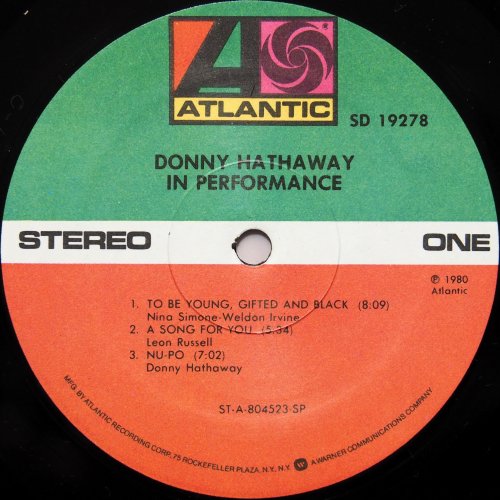 Donny Hathaway / In Performanceβ
