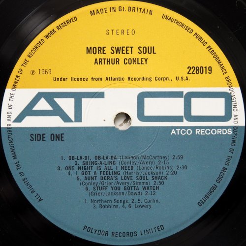 Arthur Conley / More Sweet Soul (Duane Allman) (UK Matrix-1)β