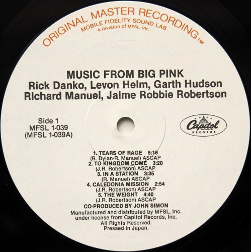 Band, The / Music From Big Pink (MFSL Original Master Recording)β