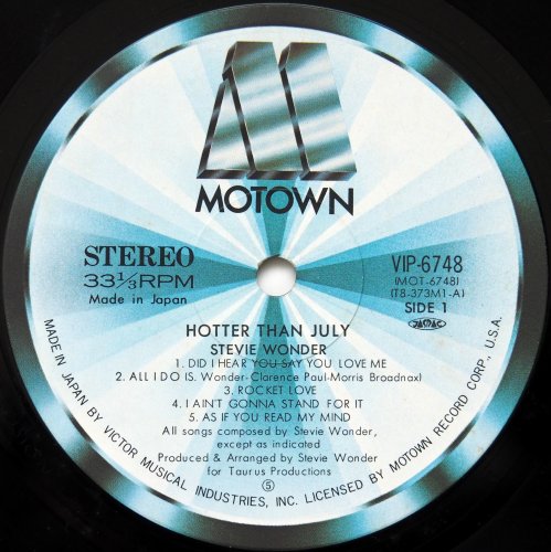 Stevie Wonder / Hotter Than Julyβ