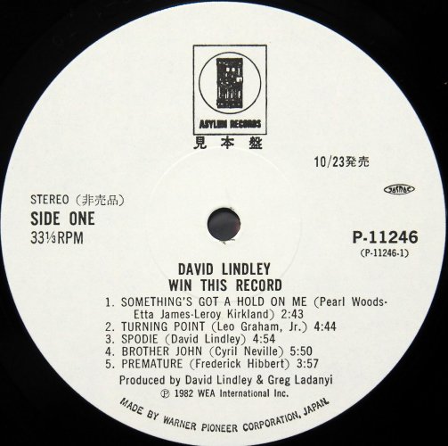 David Lindley & El Rayo-X / Win This Record ( ٥븫)β