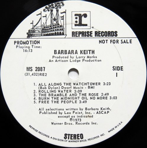 Barbara Keith / Barbara Keith (White Label)β
