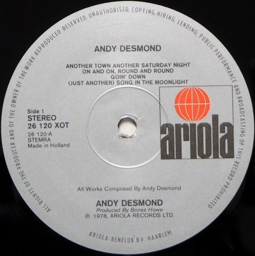 Andy Desmond / Andy Desmond (2nd In Shrink)β