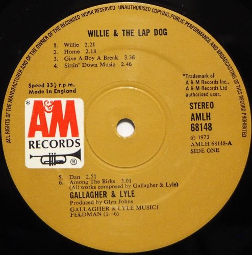 Gallagher And Lyle / Willie And The Lapdog (UK w/Booklet!!)β