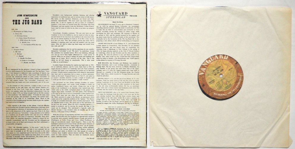 Jim Kweskin & The Jug Band / Jim Kweskin And The Jug Band (Unblushing Brassiness) (US 70s Issue)β