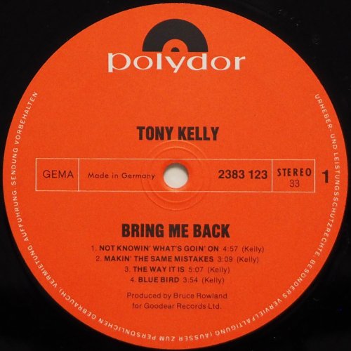 Tony Kelly / Bring Me Back (Germany)β