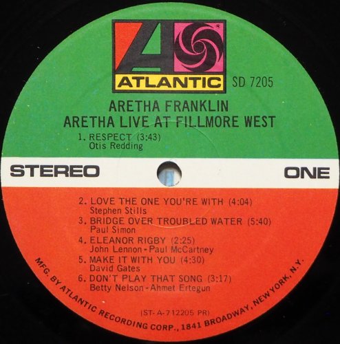 Aretha Franklin / Live At Fillmore West<img class='new_mark_img2' src='https://img.shop-pro.jp/img/new/icons13.gif' style='border:none;display:inline;margin:0px;padding:0px;width:auto;' />β